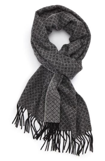 Men's Nordstrom Men's Shop Diamond Trellis Wool Scarf