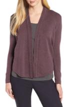 Petite Women's Nic+zoe Enhance Open Front Cardigan, Size P - Purple