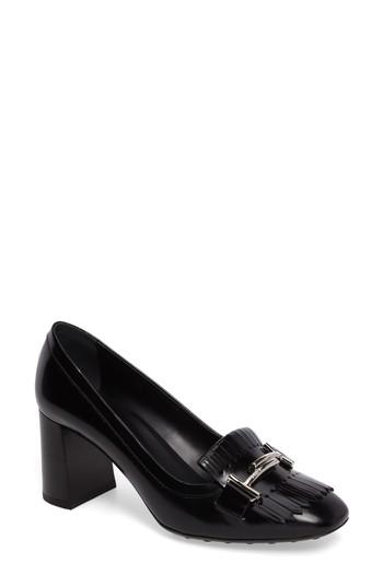 Women's Tods Kiltie Fringe Pump Us / 36eu - Black