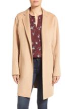 Petite Women's Michael Michael Kors Double Face Wool Blend Coat P - Beige