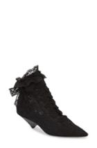 Women's Saint Laurent Blaze Embellished Pointy Toe Bootie .5us / 37.5eu - Black