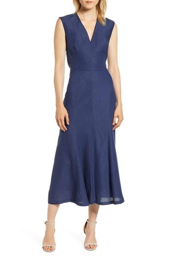 Women's Anne Klein Side Seamed Flared Midi Dress - Blue