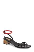 Women's Burberry Anthea Check Ankle Strap Sandal Us / 39eu - Black