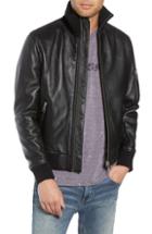 Men's The Kooples Regular Fit Leather Jacket - Black