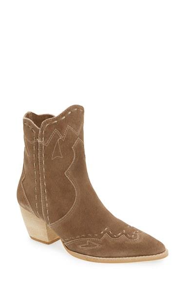 Women's Matisse 'parker' Western Block Heel Bootie M - Beige