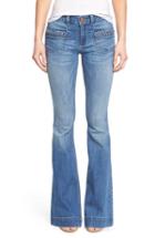 Women's 1822 Denim Braided Pocket Flare Jeans - Blue