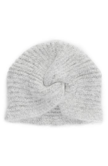 Women's Something Navy Turban Beanie - Grey
