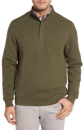 Men's Tommy Bahama Quiltessential Standard Fit Quarter Zip Pullover - Blue