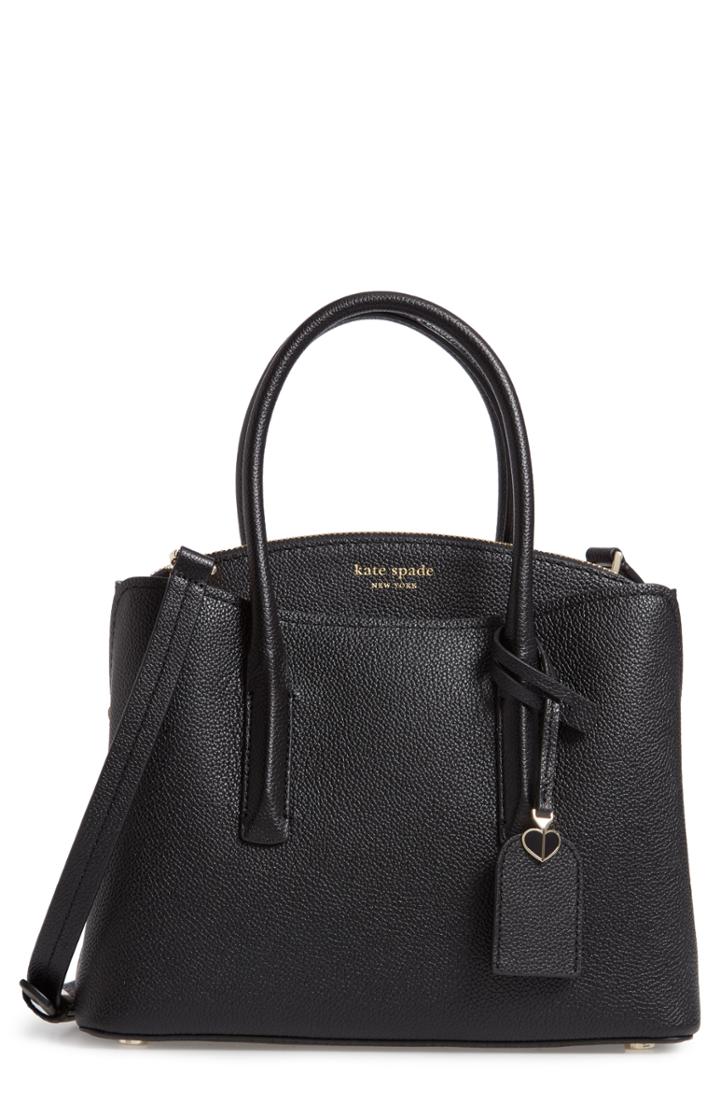Kate Spade New York Medium Margaux Leather Satchel - Black