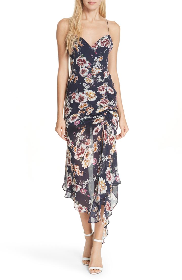 Women's Nicholas Garden Rose Silk Minidress