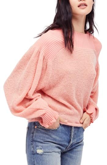 Women's Free People Elderflower Sweater - Coral