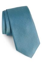 Men's Calibrate Amsberry Microcheck Silk Tie, Size - Blue