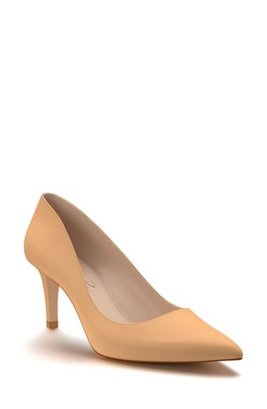 Women's Shoes Of Prey Pointy Toe Pump .5 B - Beige