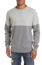 Men's French Connection Multi Melange Colorblock Sweatshirt - Grey