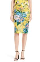 Women's Diane Von Furstenberg Floral Pencil Skirt - Yellow