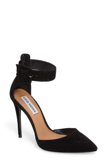 Women's Steve Madden Desire Ankle Strap Pump M - Black