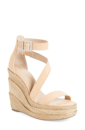 Women's Charles By Charles David Thunder Wedge Sandal M - Beige