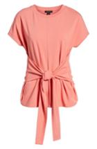 Women's Halogen Wrap Detail Stretch Knit Top - Coral