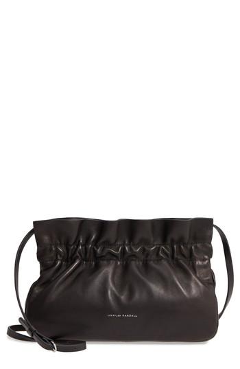 Loeffler Randall Carrie Ruffle Frame Clutch - Black
