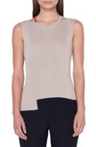 Women's Akris Lines Intarsia Stretch Silk Knit Tank