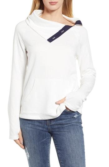 Women's Gibson X Living In Yellow Judy H Fleece Pullover, Size X-small - Ivory