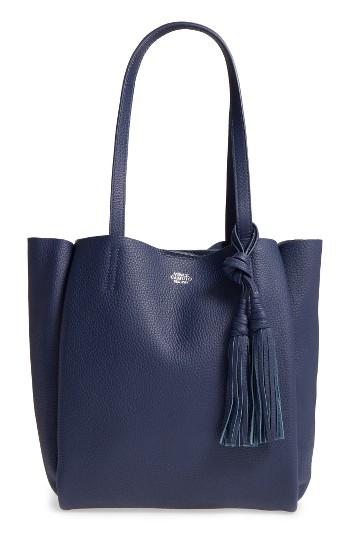 Vince Camuto Small Taja Leather Tote With Tassel Charm - Blue