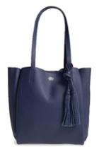 Vince Camuto Small Taja Leather Tote With Tassel Charm - Blue
