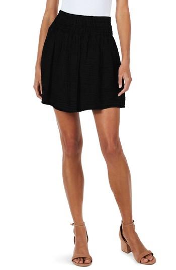 Women's Michael Stars Smocked Waist Skirt - Black