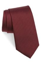 Men's Burberry Herringbone Silk Tie, Size - Red