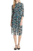 Women's Ted Baker London Crane Print Shirtdress - Blue/green