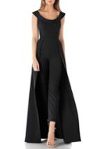 Women's Kay Unger Jumpsuit Gown - Black