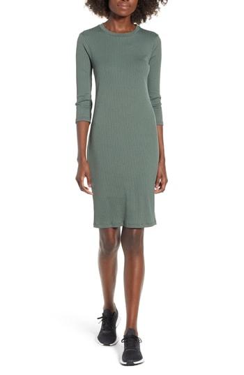 Women's Ribbed Body-con Minidress - Green