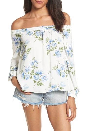 Women's L'academie The Elastic Off The Shoulder Blouse - White