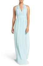 Women's Hayley Paige Occasions Ruched Waist Chiffon Halter Gown - Blue