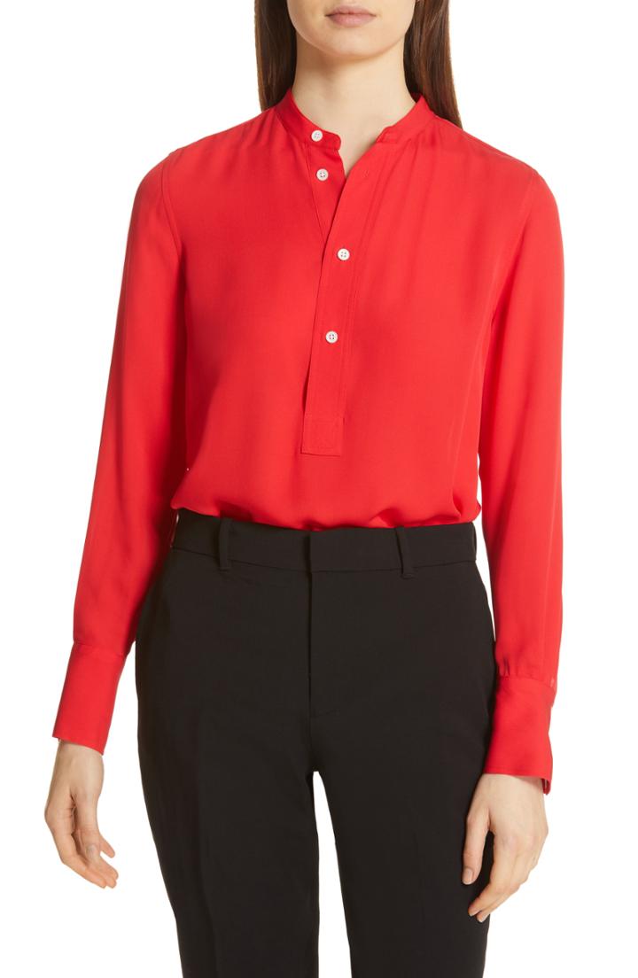 Women's Polo Ralph Lauren Silk Shirt - Red