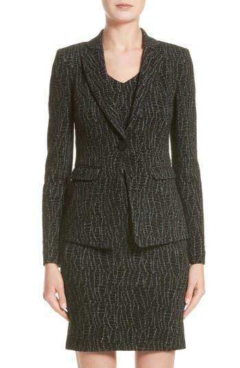 Women's Armani Collezioni Snake Print Jersey Jacket - Grey