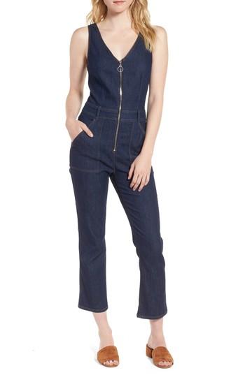 Women's 7 For All Mankind Crop Denim Jumspsuit