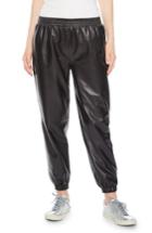 Women's Parker Eavan Leather Jogger Pants - Black