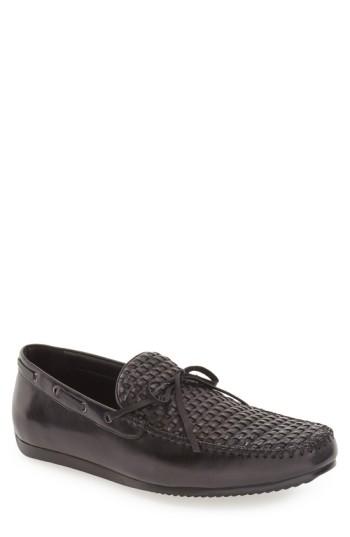 Men's Zanzara 'cezanne' Woven Tie Loafer .5 M - Black
