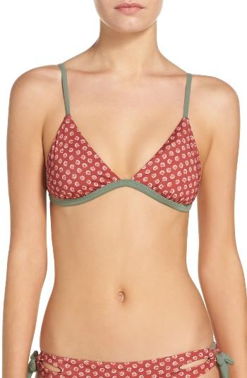 Women's Leith Triangle Bikini Top - Metallic