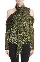 Women's Jason Wu Velvet Devore Cold Shoulder Top