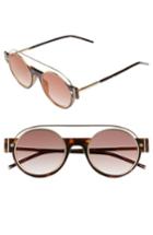 Women's Marc Jacobs 49mm Round Sunglasses - Dark Havana