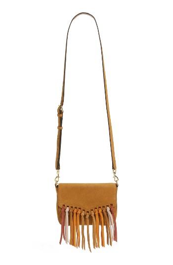 Rebecca Minkoff Small Rapture Suede Shoulder Bag - Beige