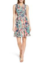 Women's Halogen Pleated Fit & Flare Dress - Coral