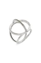 Women's Judith Jack Silver Sparkle Circle Ring