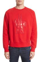 Men's Moncler Logo Patch Sweatshirt - Red