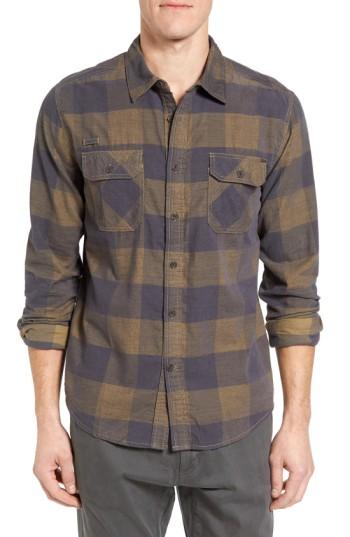Men's Gramicci Knock On My Door Regular Fit Check Corduroy Shirt, Size - Green