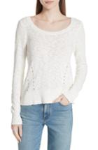 Women's Derek Lam 10 Crosby Gingham Tie Sweater - White