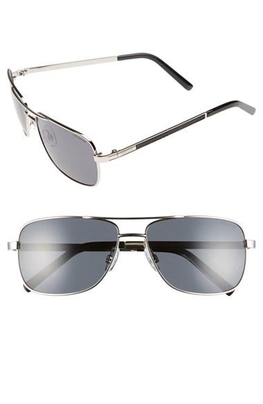 Men's Polaroid Eyewear 58mm Polarized Navigator Sunglasses - Palladium