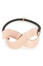 Cara Metal Crisscross Cuff Ponytail Holder, Size - Pink